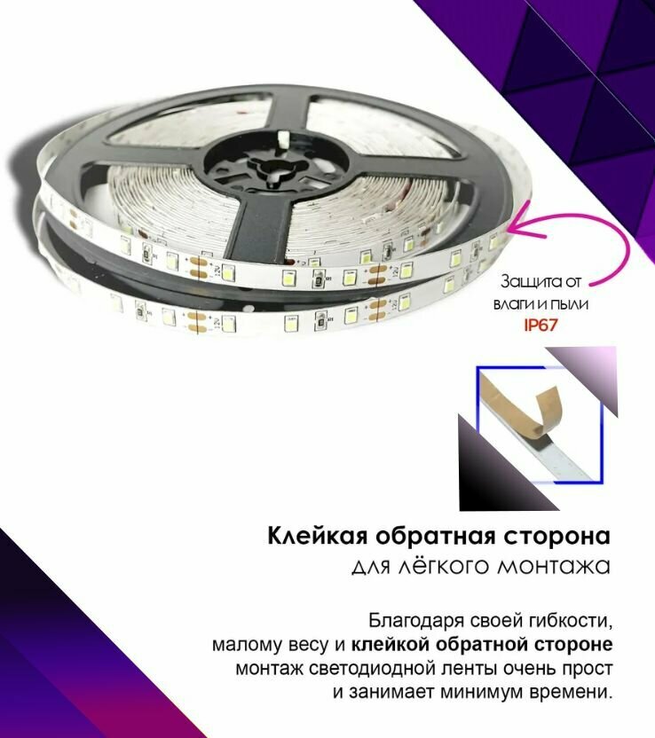 Светодиодная лента RGB 5м от сети LED с пультом многоцветная Диодная неоновая подсветка - фотография № 15