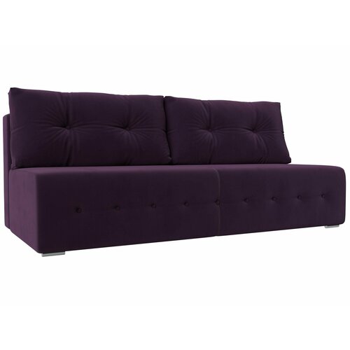 Прямой диван Лондон, Велюр фиолетовый