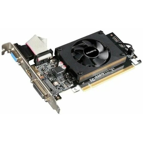 Видеокарта nVidia GeForce GT 710, Gigabyte, 2 Gb, PCI-E видеокарта gigabyte geforce gt 1030 2gb gv n1030d5 2gl