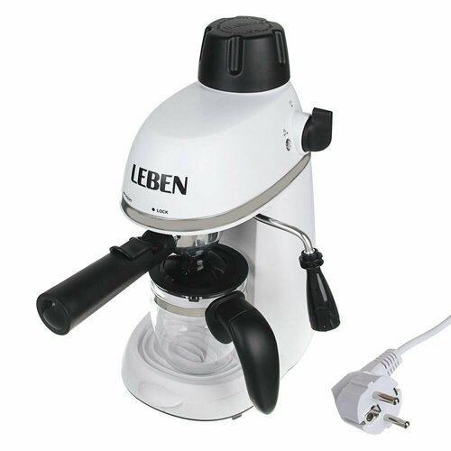 Кофеварка рожкового типа давление 35 Бар стеклянная колба корпус пластик отделка нерж 519900₽