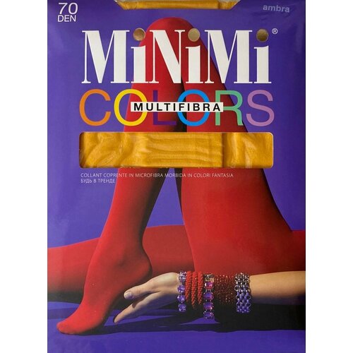 фото Колготки minimi multifibra colors, 70 den, с ластовицей, без шортиков, размер 5, мультиколор