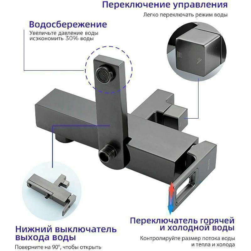 Душевая стойка Gappo Futura со смесителем - фото №19