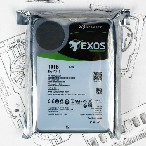 35 жесткий диск Seagate Exos X10 10Tb 2216200₽