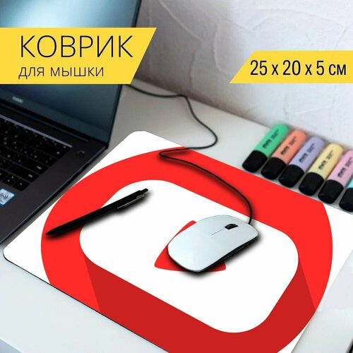 Коврик для мыши с принтом Социальное, сеть, социальная сеть 25x20см.