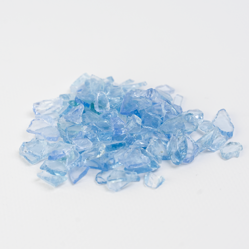 Стеклянная крошка Голубая 300 гр (фр. 7-15 мм)