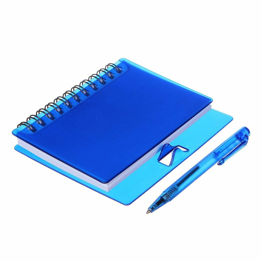 Книжка записная Clipstudio с ручкой в клетку 9.5*11см 80л в ассортименте - фото №4