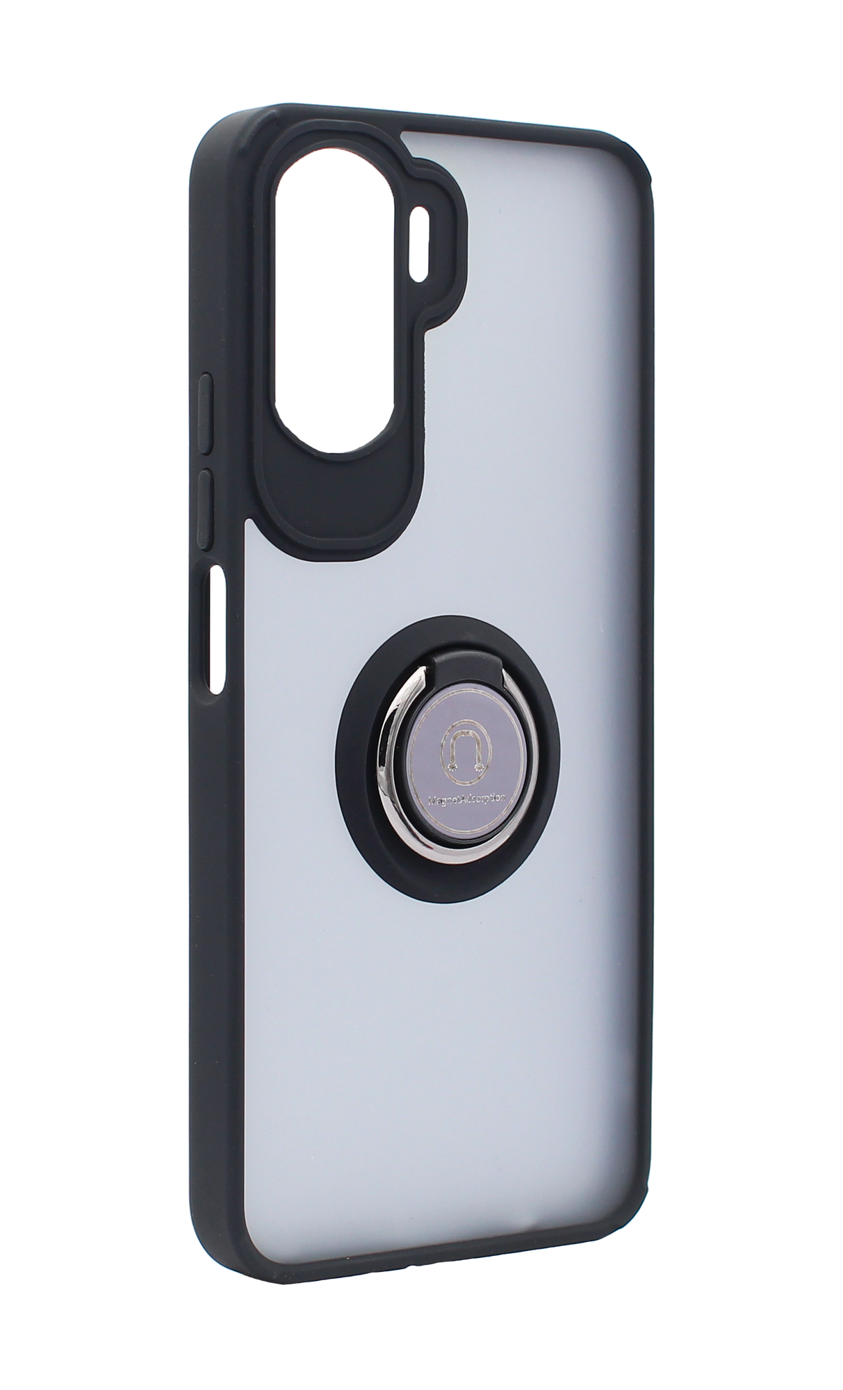 Чехол противоударный Mobix для Honor 90 Lite / x50i 5G с кольцом и с функцией подставки цвет: черный