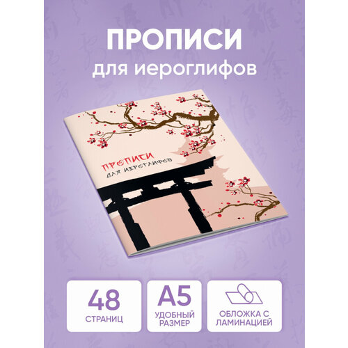 Прописи для китайских иероглифов Сакура. прописи для китайских иероглифов