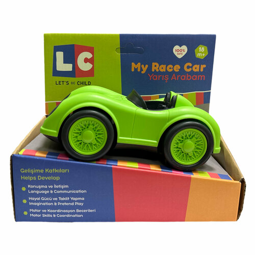 Игрушечная машинка Let`s Be Child - Гоночный автомобиль (пластмассовый, цвет: салатовый), серия LC, возраст 18м+