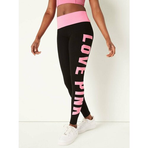 Легинсы  PINK, размер S, черный