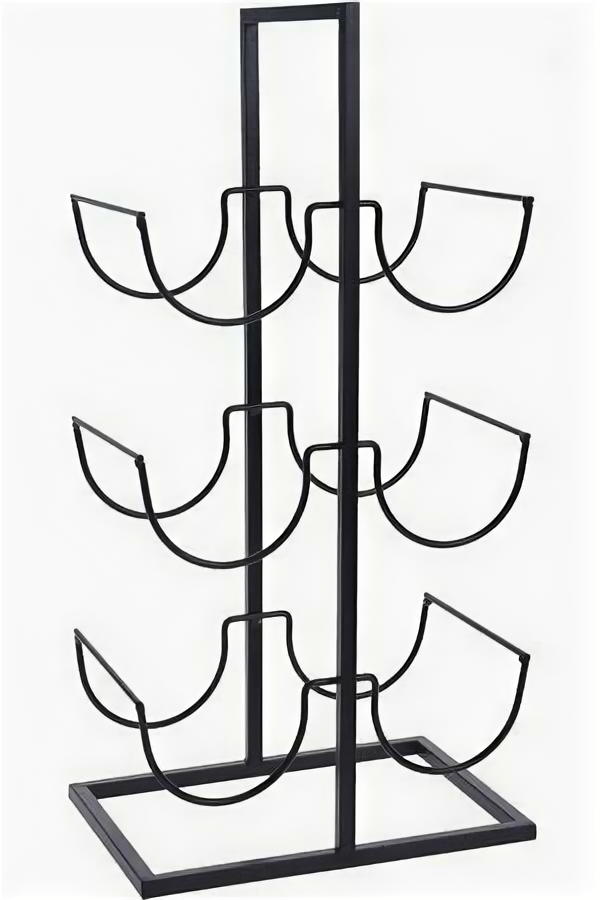 фото Подставка для винных бутылок гарон, металл, чёрная, 51х24х17 см, Koopman International NBD100500