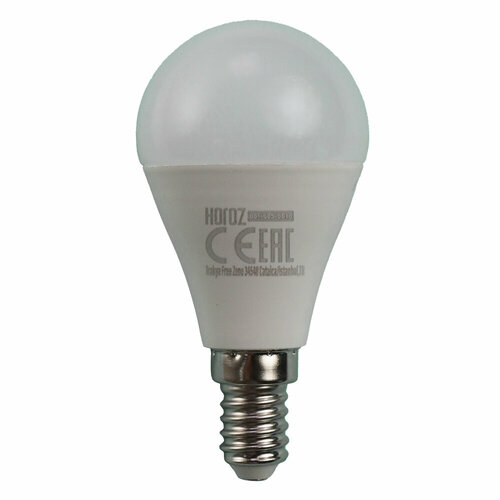 Светодиодная лампа HOROZ ELECTRIC 10 Вт Е14/P холодный свет