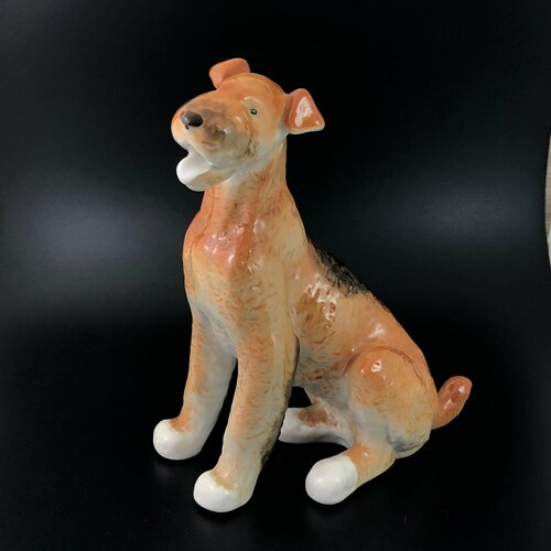 Статуэтка «Эрдельтерьер», фарфор, ЛФЗ, СССР, 1960-е гг.