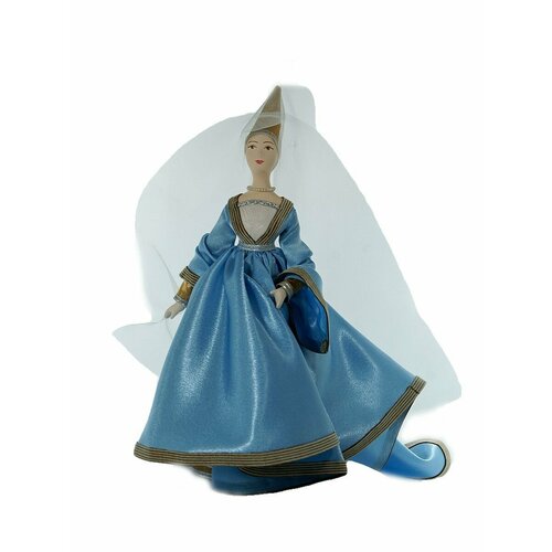 Кукла коллекционная Потешного промысла Дама в Готическом стиле Франция 15 век