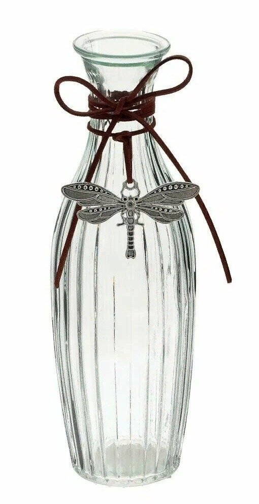 Ваза для цветов Tianqin arts and crafts Co.LTD / Тианкин артс энд крафтс Ко. ЛТД 792804 декоративная стекло прозрачный 23см / декор для дома