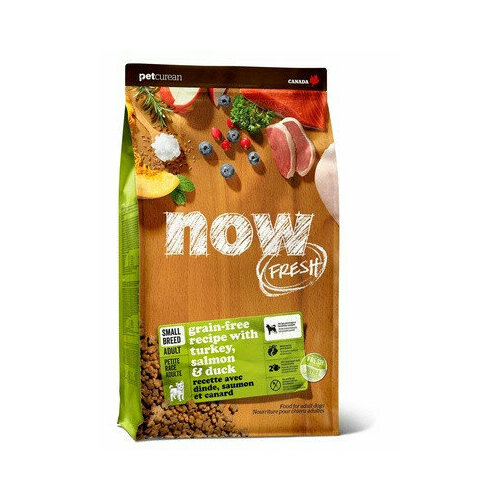 Сухой корм NOW FRESH беззерновой с индейкой, уткой и овощами, для собак малых пород (Fresh Small Breed Adult Recipe Grain Free 27/17), 5,44 кг