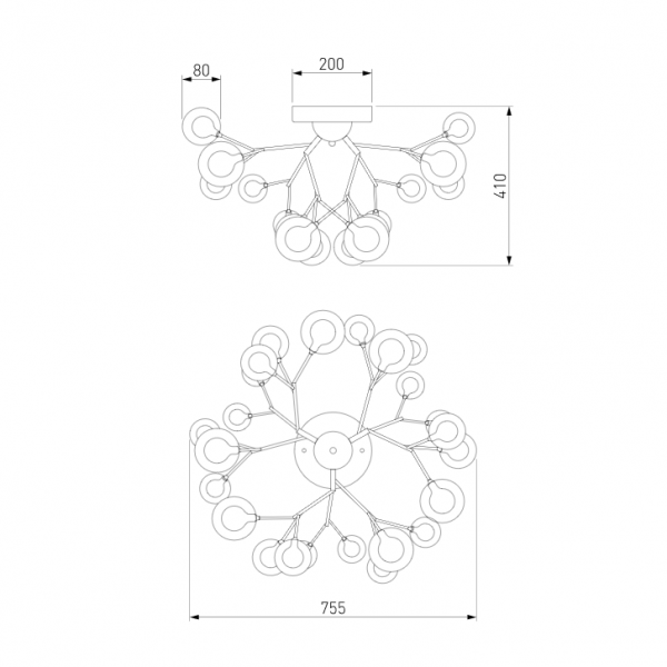 Люстра Bogates PALLINA 544 4690389131554 Bogate's - фото №10