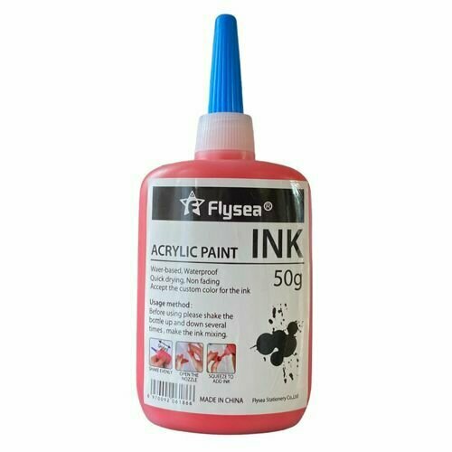Акриловая краска для заправки маркеров Flysea Acrylic paint ink, 50 гр, красная
