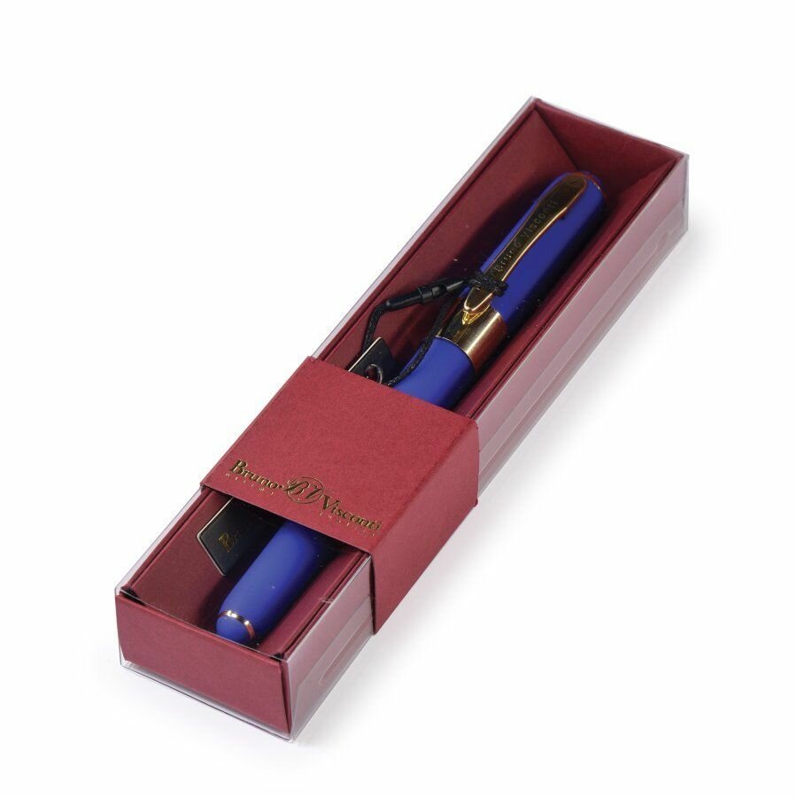 Ручка шариковая подарочная Bruno Visconti "Monaco", корпус синего цвета, в красном картонном футляре