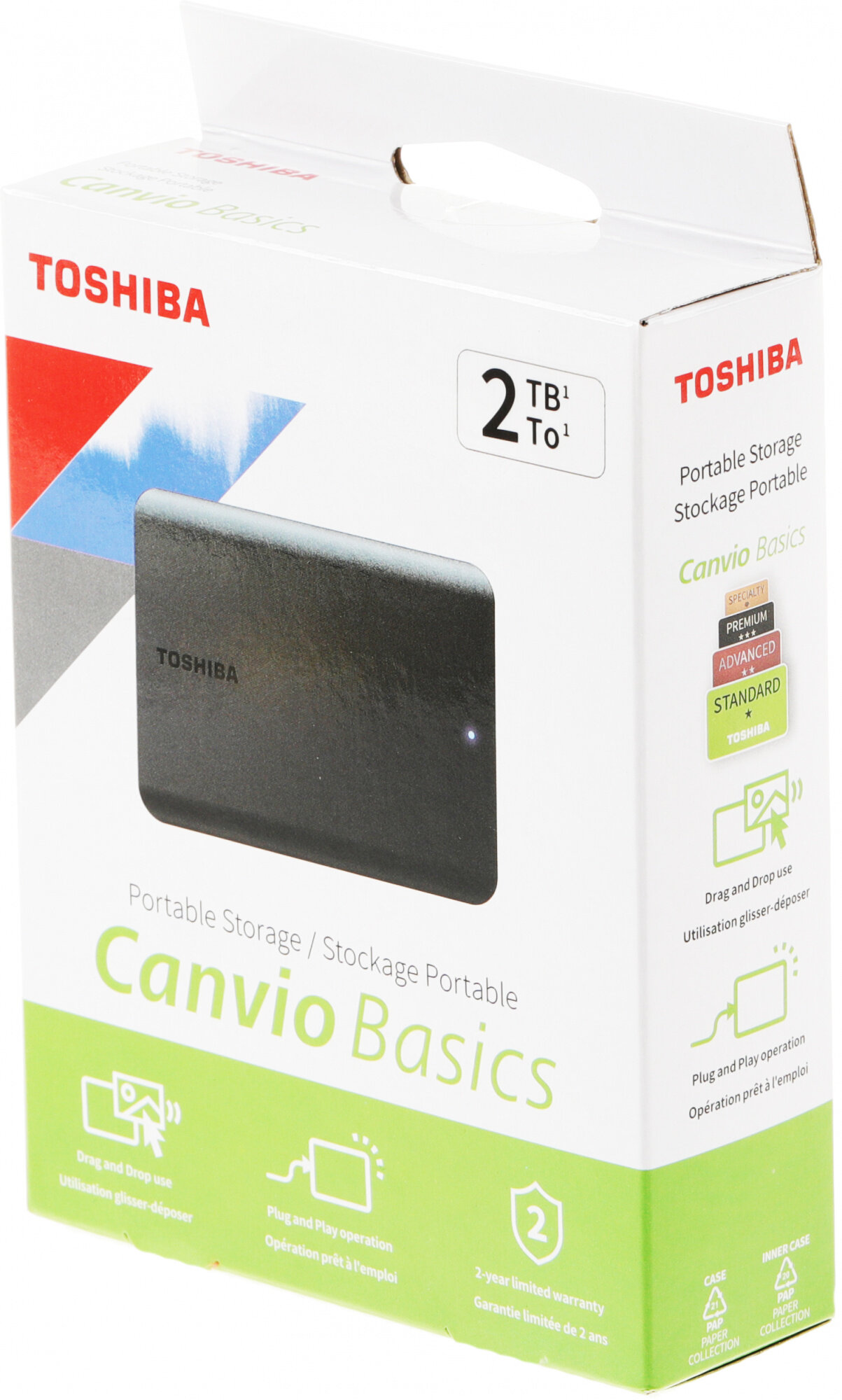 Внешний жесткий диск Toshiba CANVIO BASICS 25 2TB black