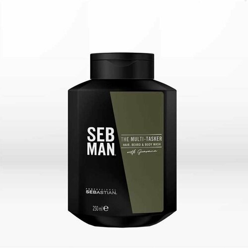 шампунь seb man hair care the multitasker шампунь для ухода за волосами бородой и телом 3 в 1 1000 мл Sebastian Prof Foundation SebMan 3 в 1 Шампунь для ухода за волосами, бородой и телом 250мл