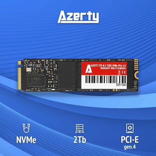 2 Тб Внутренний SSD диск Azerty M.2 2280 NVMe NV950 2TB ssd диск western digital red sn700 m 2 2280 500 gb pcie gen3x4 nvme 3d nand tlc wds500g1r0c