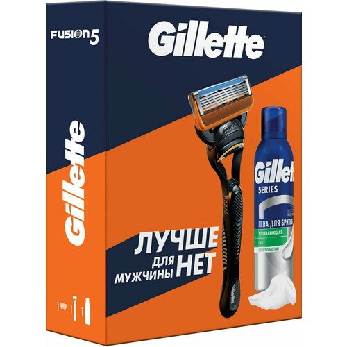 Набор подарочный Gillette Fusion Станок для бритья + Пена для бритья