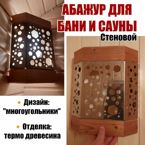 Абажур для бани и сауны стеновой 