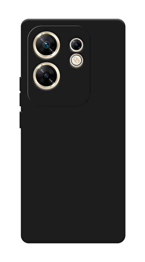 Матовый силиконовый чехол на Infinix Zero 30 4G / Инфиникс Зеро 30 4G с защитой камеры, черный