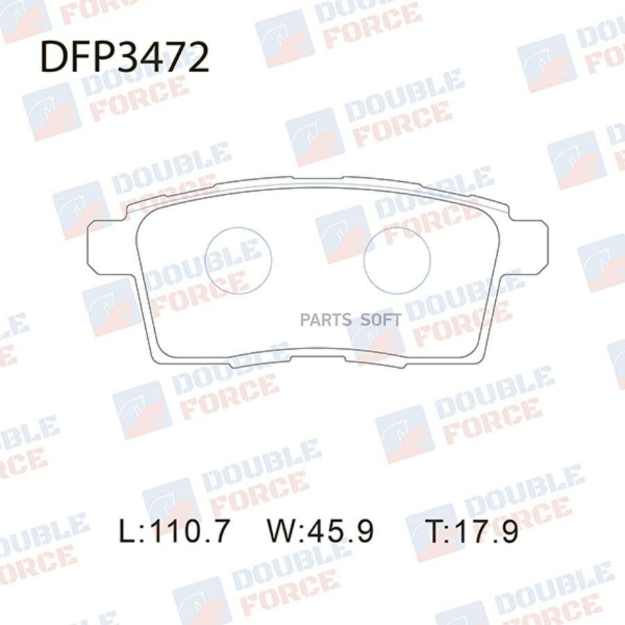 DOUBLE-FORCE DFP3472 Коодки тормозные дисковые Double Force