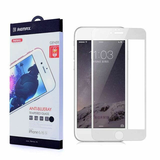 Защитное стекло с рамкой iPhone 6 Plus/6S Plus Remax Tempered Glass 3D Anti-Blueray 0.26mm, белое