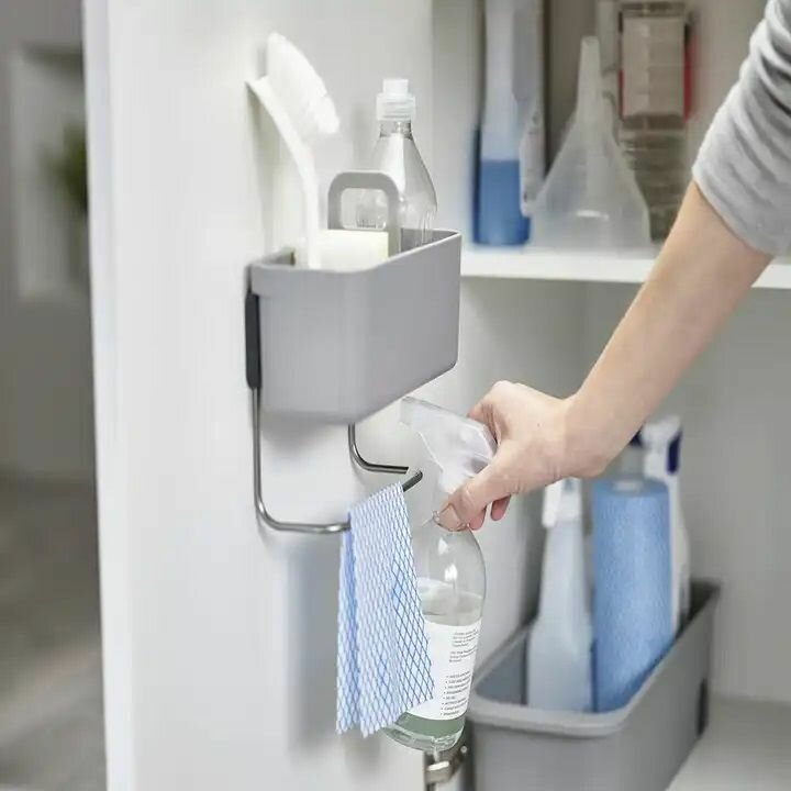 фото Контейнер универсальный подвесной, настольный, корзинка, органайзер для ванной, полка подвесная, пластиковый держатель для кухни