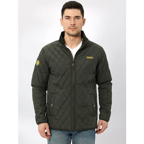  куртка Remington Diamond Quit демисезонная, силуэт свободный, быстросохнущая, герметичные швы, стеганая, регулируемые манжеты, водонепроницаемая, внутренний карман, без капюшона, воздухопроницаемая, утепленная, грязеотталкивающая, ветрозащитная, регулируемый край, размер XXL, зеленый