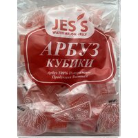 Жевательные конфеты со вкусом Арбуза Джесс без сахара/Кубики натуральные Jess, 500гр.