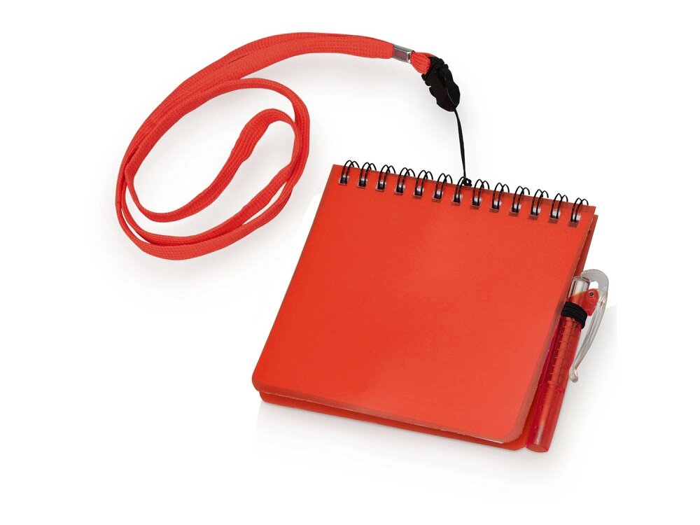 Блокнот А6 "Журналист" с ручкой, цвет красный