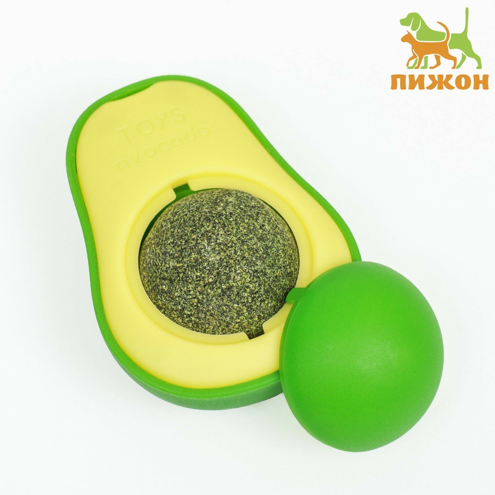 Игрушка для кошек с кошачьей мятой "Авокадо", 6 см, 9210978
