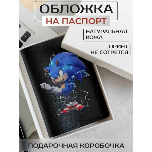 Обложка для паспорта RUSSIAN HandMade Обложка на паспорт Sonic OP01901, черный