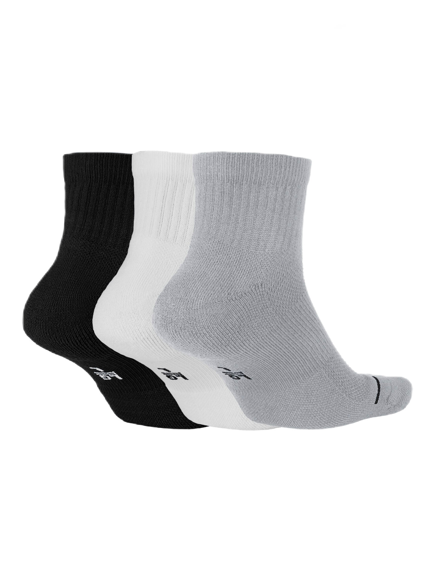 Носки NIKE, комплект, 3 пары, размер M, белый/черный/серый — фото 1