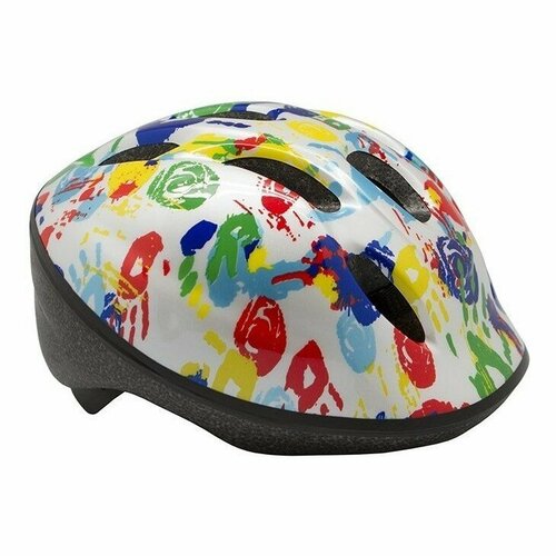 Детский велосипедный шлем BELLELLI Шлем детский ладошки белый, М (52-57cm) bellelli шлем дет bellelli синий камуфляж m