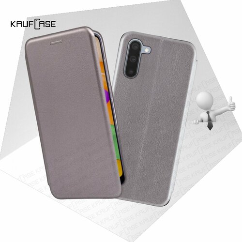 Чехол книжка KaufCase для телефона Samsung Note 10 (N970) (6.3), серебро. Трансфомер