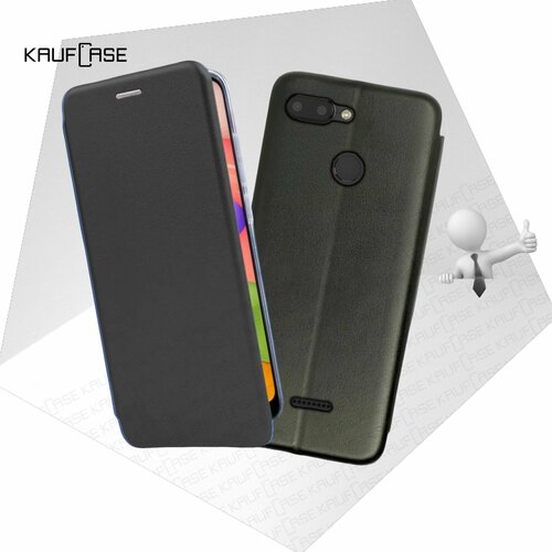 Чехол книжка KaufCase для телефона Xiaomi Redmi 6 (5.45), черный. Трансфомер