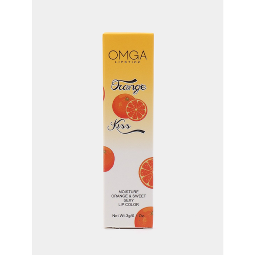 Увлажняющий бальзам для губ с эффектом тинта Omga Peach Kiss с ароматом апельсина 3гр