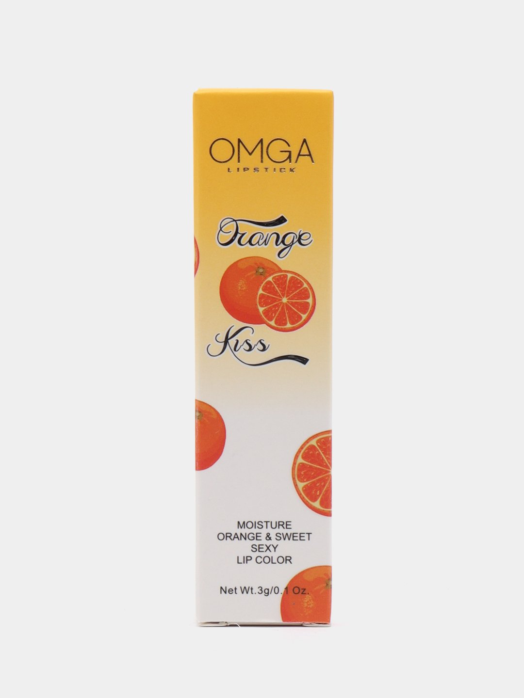 Увлажняющий бальзам для губ с эффектом тинта "Omga Peach Kiss" с ароматом апельсина 3гр