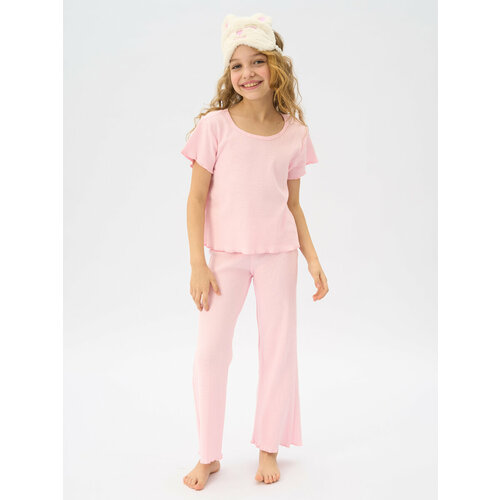Пижама КотМарКот, размер 134, розовый пижама котмаркот размер 134 голубой