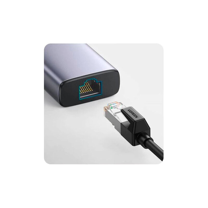 Конвертер UGREEN CM511 (15596) USB-C To HDMI+3*USB 30 A+PD Power Converter - Silver