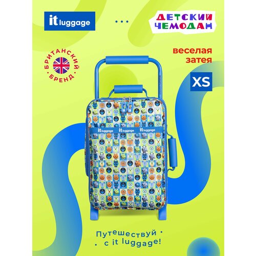 фото Чемодан-каталка it luggage, ручная кладь, 26х43х17 см, 1.1 кг, голубой