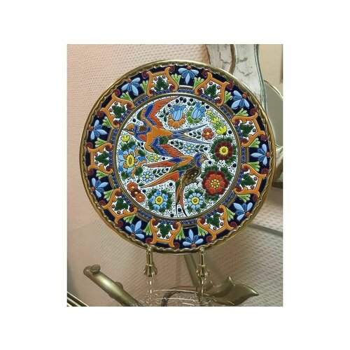 Тарелка декоративная, настенная Cearco диаметр 28 см, ручная работа испанских мастеров, вулканическая керамика.