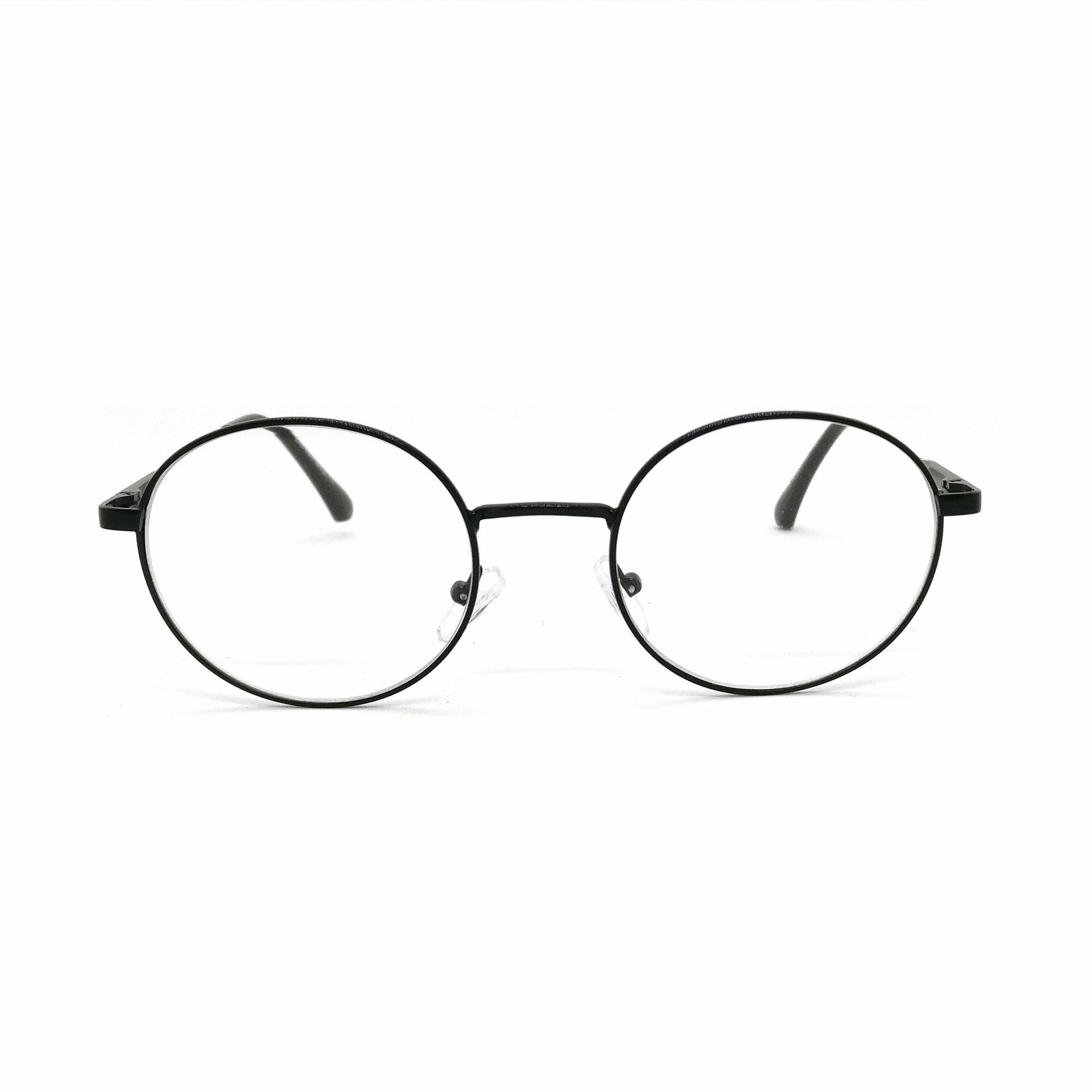 Очки для зрения -0.75 готовые круглые черные — фото 1