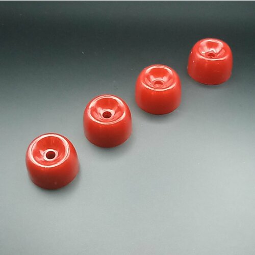 Пукли ножки опоры для баяна, аккордеона, 4 штуки, D22х13 цвет Красный, Италия