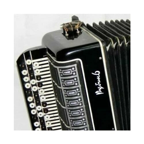 Комплект 61 шт 36 белых и 25 чёрных гармонных кнопок с центральным отверстием d14х2 для баяна Рубин 6 2350₽